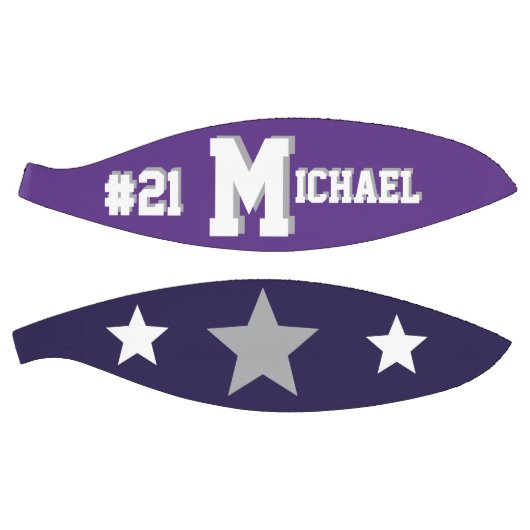 Monogram Paars, Grijs en Wit Basketbal (Panelen)