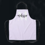 Monogram Paars kalligrafie Schort<br><div class="desc">Vet serif monogram in combinatie met handgeschreven penseelkalligrafie.</div>