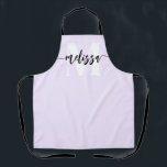 Monogram Paars kalligrafie Schort<br><div class="desc">Vet serif monogram in combinatie met handgeschreven penseelkalligrafie.</div>