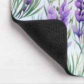 Monogram Paars Lavendel Bloemenveld Muismat (Hoek)