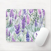 Monogram Paars Lavendel Bloemenveld Muismat (Met muis)