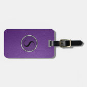 Monogram Paars Leder Kijk Bagagelabel (Voorkant horizontaal)