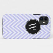 Monogram Paars Lila Chevron Zig Zag Pattern Case-Mate iPhone Case (Achterkant (horizontaal))