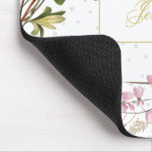 Monogram Paars Lila Roze Bouquet  Chic Muismat (Hoek)