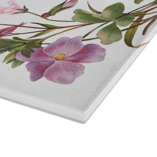 Monogram Paars Lila Roze Bouquet  Cute Snijplank (Hoek)