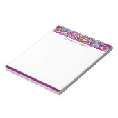 Monogram Paars Mandala Colorful Notitieblok (Linkerzijde)