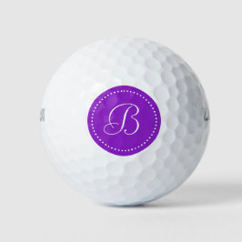 Monogram Paars met Stippen Golfballen