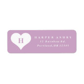 Monogram Paars retouradres Etiket (Voorkant)