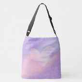 Monogram Paars Roze Gradiënt Hart Crossbody Tas (Achterkant)