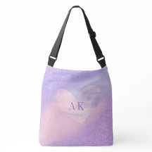 Monogram Paars Roze Gradiënt Hart