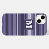 Monogram paars strepen Hoesje-Mate iPhone c Case-Mate iPhone Case (Achterkant (horizontaal))