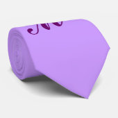 Monogram Paars Stropdas (Opgerold)