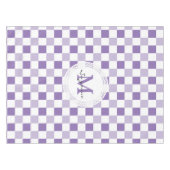 Monogram Paars Tone White, gebarsten patroon Tafelkleed (Voorkant (Horizontaal))