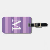Monogram Paars Tritone Striped Bagagelabel (Voorkant horizontaal)