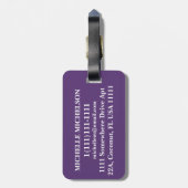 Monogram Paars Tritone Striped Bagagelabel (Achterkant verticaal)