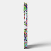 Monogram Paars White Daisy Flower Mosaic Case-Mate iPhone Case (Achterkant / Links)