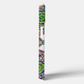 Monogram Paars White Daisy Flower Mosaic Case-Mate iPhone Case (Achterkant / Rechts)