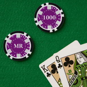 Monogram Paarse 1000 Poker Chips