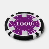 Monogram Paarse 1000 Poker Chips (Enkel)