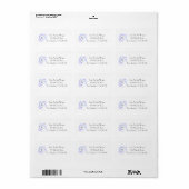 Monogram Paarse Abstracte minimale retour adres 5 Etiket (Full Sheet)