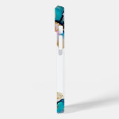 Monogram Paarse blauwe Waterverf goudwas Abstract Case-Mate iPhone Case (Achterkant / Links)