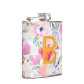 Monogram paarse bloem heupfles (Rechts)