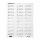 Monogram Paarse Bloemenkrans Retouradres Etiket (Full Sheet)