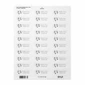 Monogram Paarse Blos Bloemenkrans Retouradres Etiket (Full Sheet)