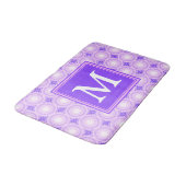 Monogram paarse cirkels badmat (Gekanteld)