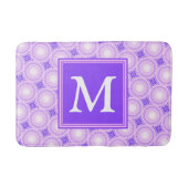Monogram paarse cirkels badmat (Voorkant)