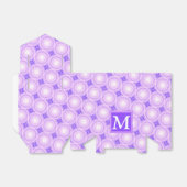 Monogram paarse cirkels bedankdoosjes (Uitgevouwen)