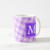 Monogram paarse cirkels koffiemok (Voorkant rechts)