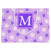 Monogram paarse cirkels large cadeautasje (Voorkant)