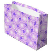 Monogram paarse cirkels large cadeautasje (Achterkant Gekanteld)