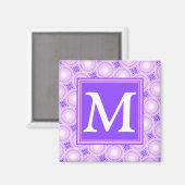 Monogram paarse cirkels magneet (Voorkant / Achterkant)