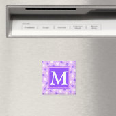 Monogram paarse cirkels magneet (Insitu (Vaatwasser))