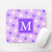 Monogram paarse cirkels muismat (Met muis)