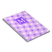 Monogram paarse cirkels notitieboek (Rechterzijde)