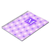 Monogram paarse cirkels notitieboek (Linkerzijde)