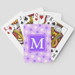 Monogram paarse cirkels pokerkaarten