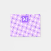 Monogram paarse cirkels post-it® notes (Voorkant)