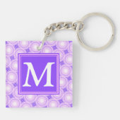 Monogram paarse cirkels sleutelhanger (Achterkant)
