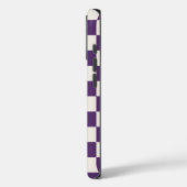 Monogram Paarse Crème Geruit Patroon Case-Mate iPhone Case (Achterkant / Links)