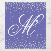 Monogram Paarse diamanten Wijn Etiket (Enkel label)
