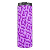Monogram Paarse driekleurige diamantpatroon Thermosbeker (Achterkant)