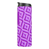 Monogram Paarse driekleurige diamantpatroon Thermosbeker (Geroteerd rechts)