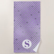 Monogram Paarse en groene zeemeerminnen