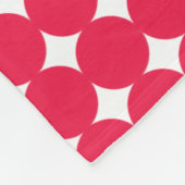 Monogram Paarse en Rode Polka Dot Fleece Deken (Hoek)