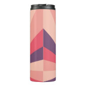 Monogram Paarse en Roze Blush Kleur Wielpatroon Thermosbeker (Achterkant)