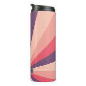 Monogram Paarse en Roze Blush Kleur Wielpatroon Thermosbeker (Geroteerd rechts)